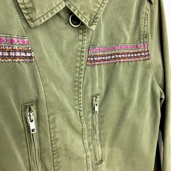 Embroidered Boho Military Inspo Jacket Large - Picture 4 of 8